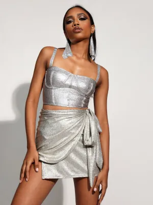 Wrap Mini Skirt