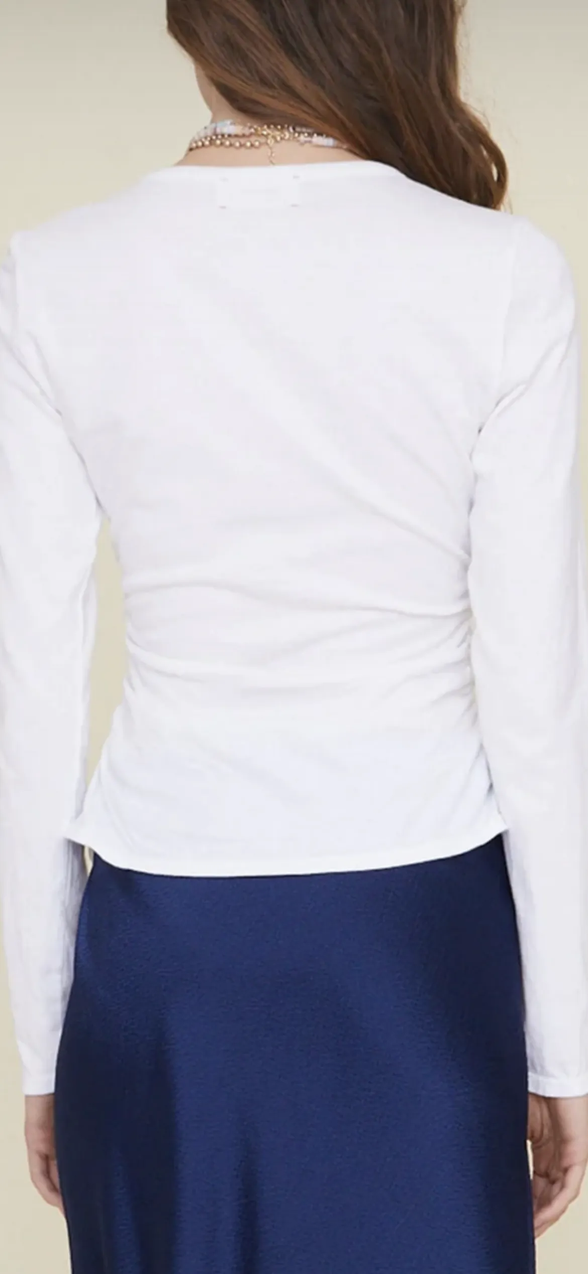 XIRENA- Frankie Long Sleeve Top White