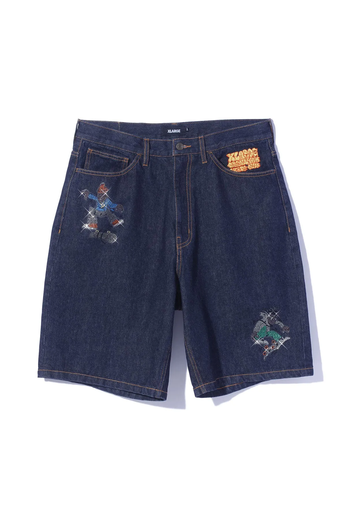 XLARGE x CSC DENIM SHORTS - INDIGO