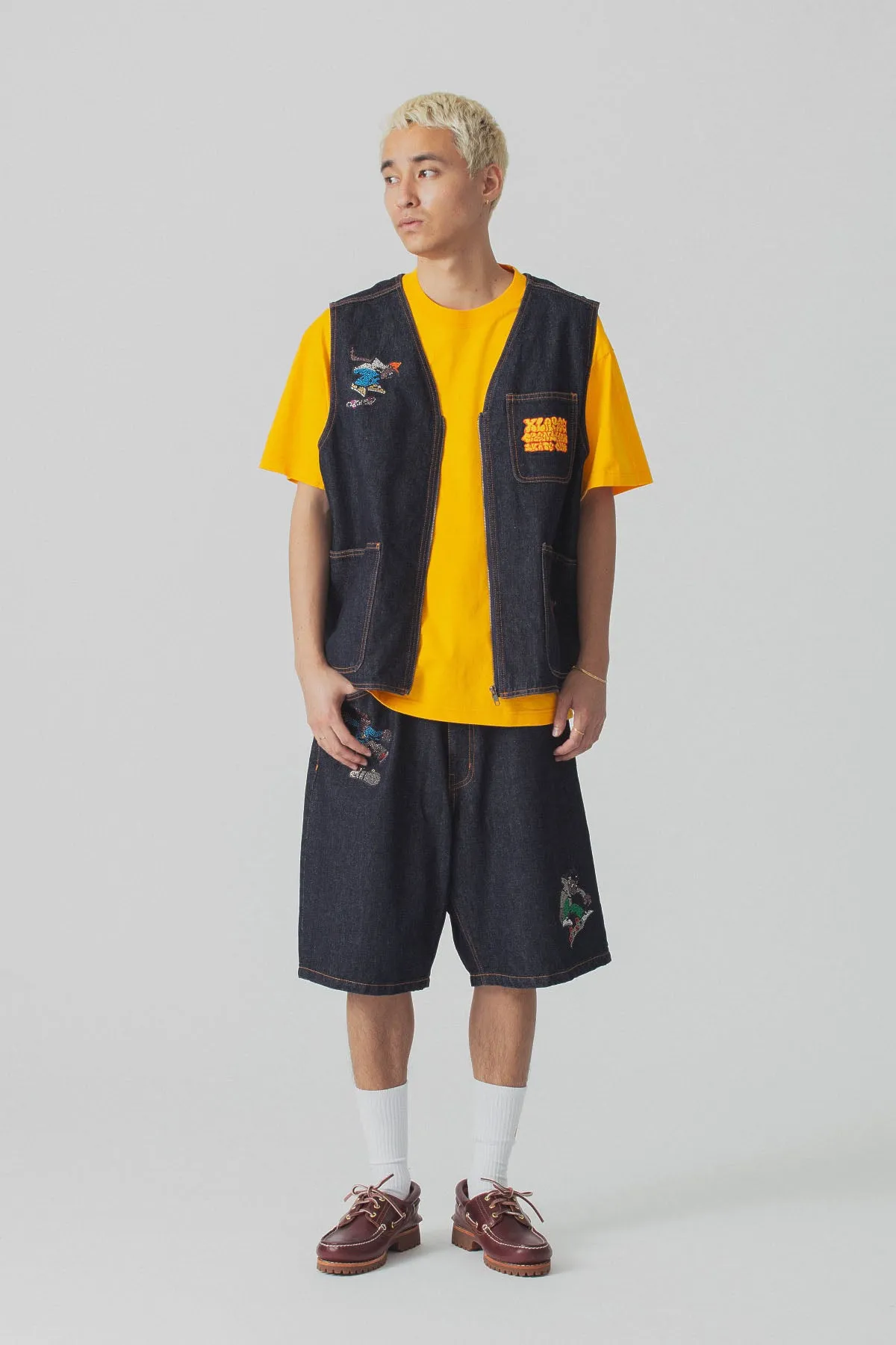 XLARGE x CSC DENIM SHORTS - INDIGO