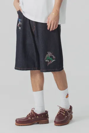 XLARGE x CSC DENIM SHORTS - INDIGO