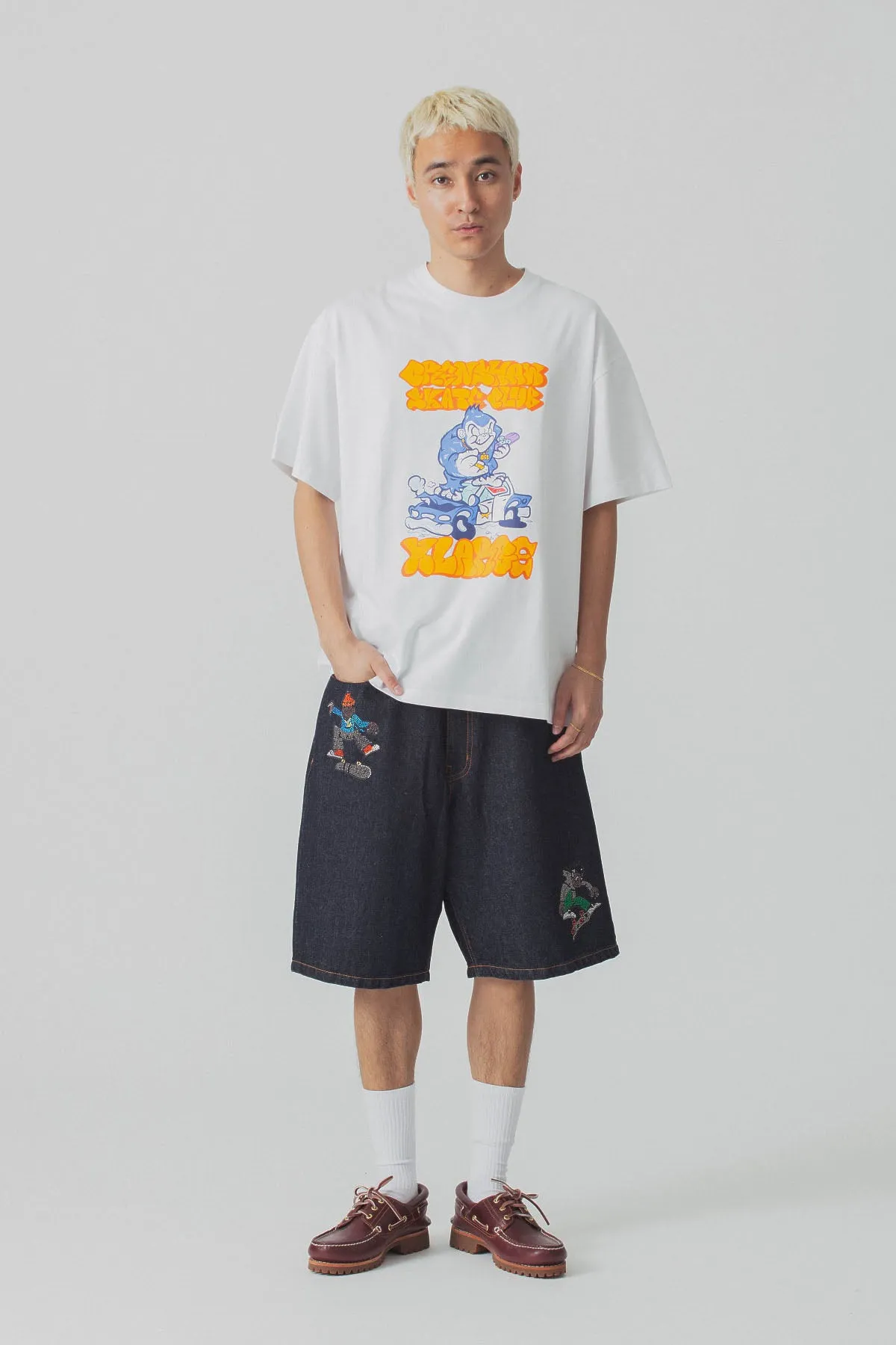 XLARGE x CSC DENIM SHORTS - INDIGO