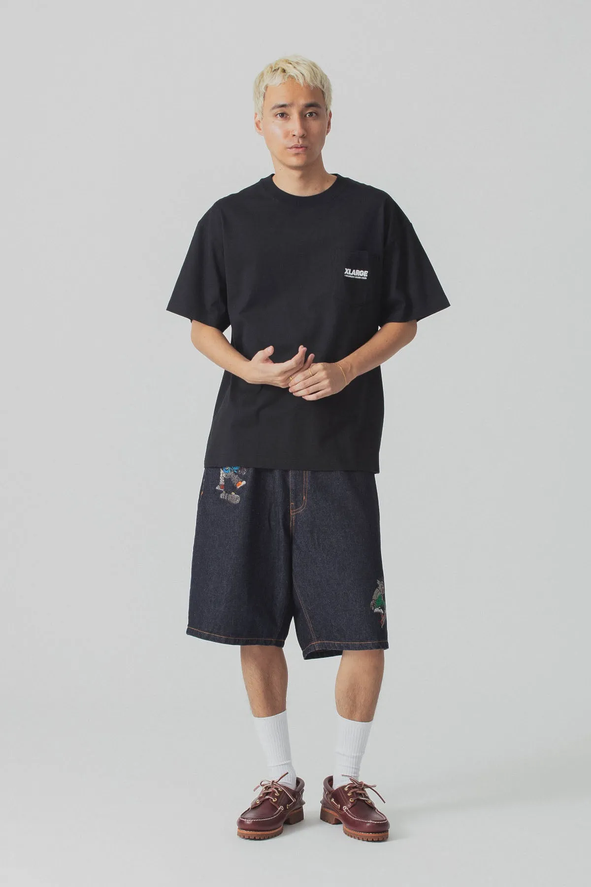XLARGE x CSC DENIM SHORTS - INDIGO