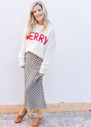 XZ Wrapping Paper Plaid Skirt