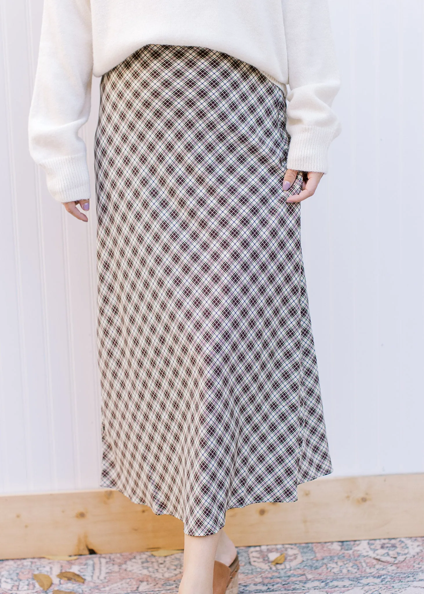 XZ Wrapping Paper Plaid Skirt