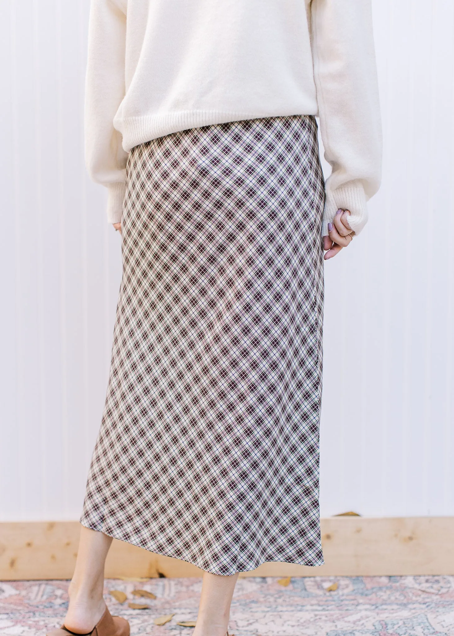 XZ Wrapping Paper Plaid Skirt