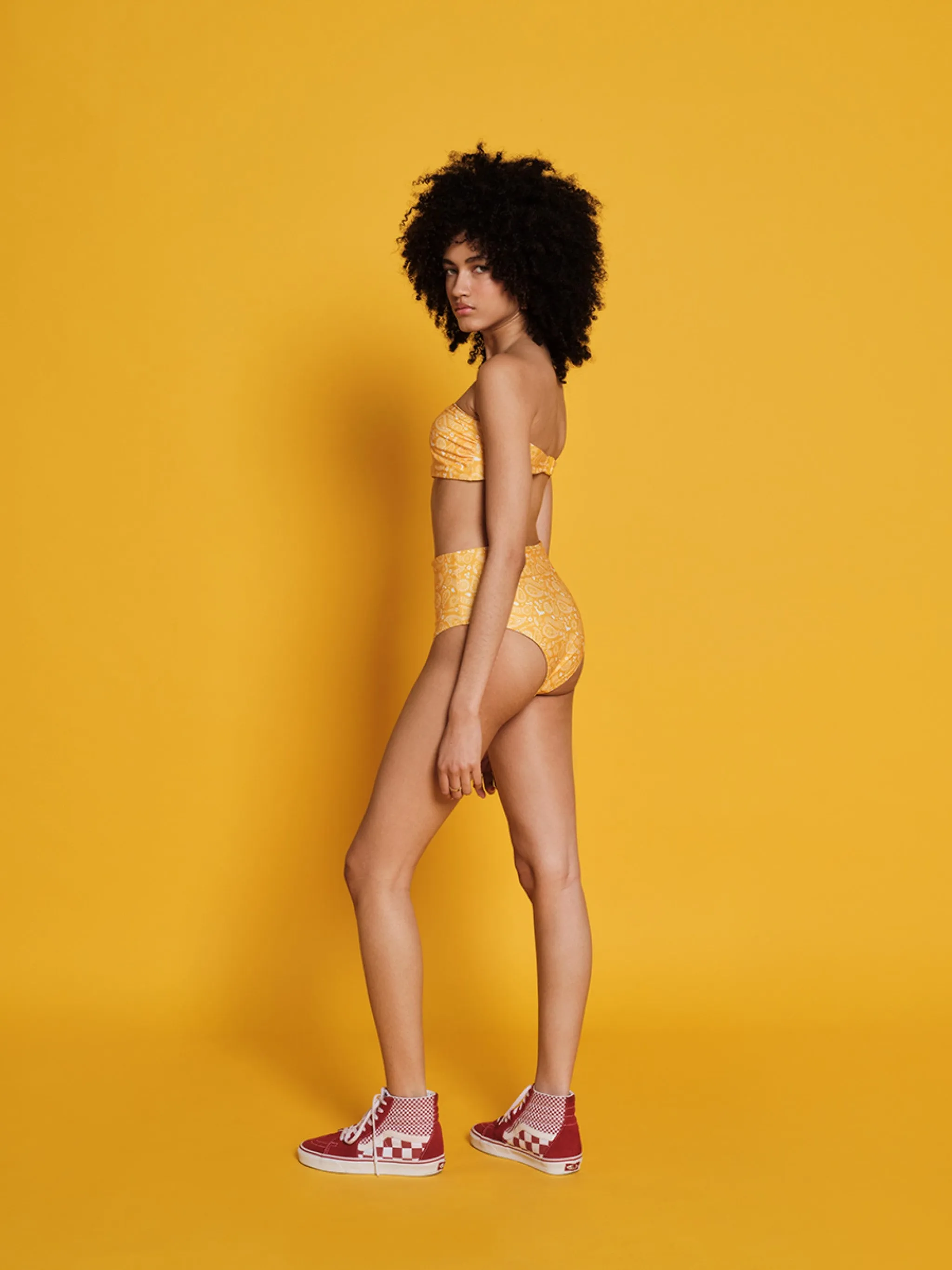 Yellow Bandana | High Rise Bikini