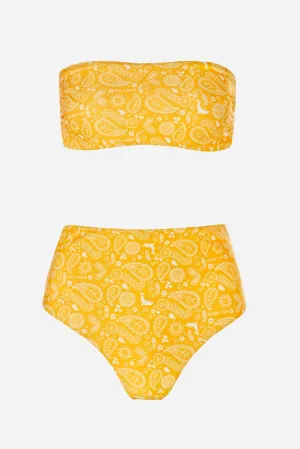 Yellow Bandana | High Rise Bikini