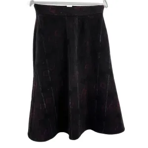 Yohji Yamamoto   Noir - Muted Plaid A-Line Skirt - Black Multi - Size 1
