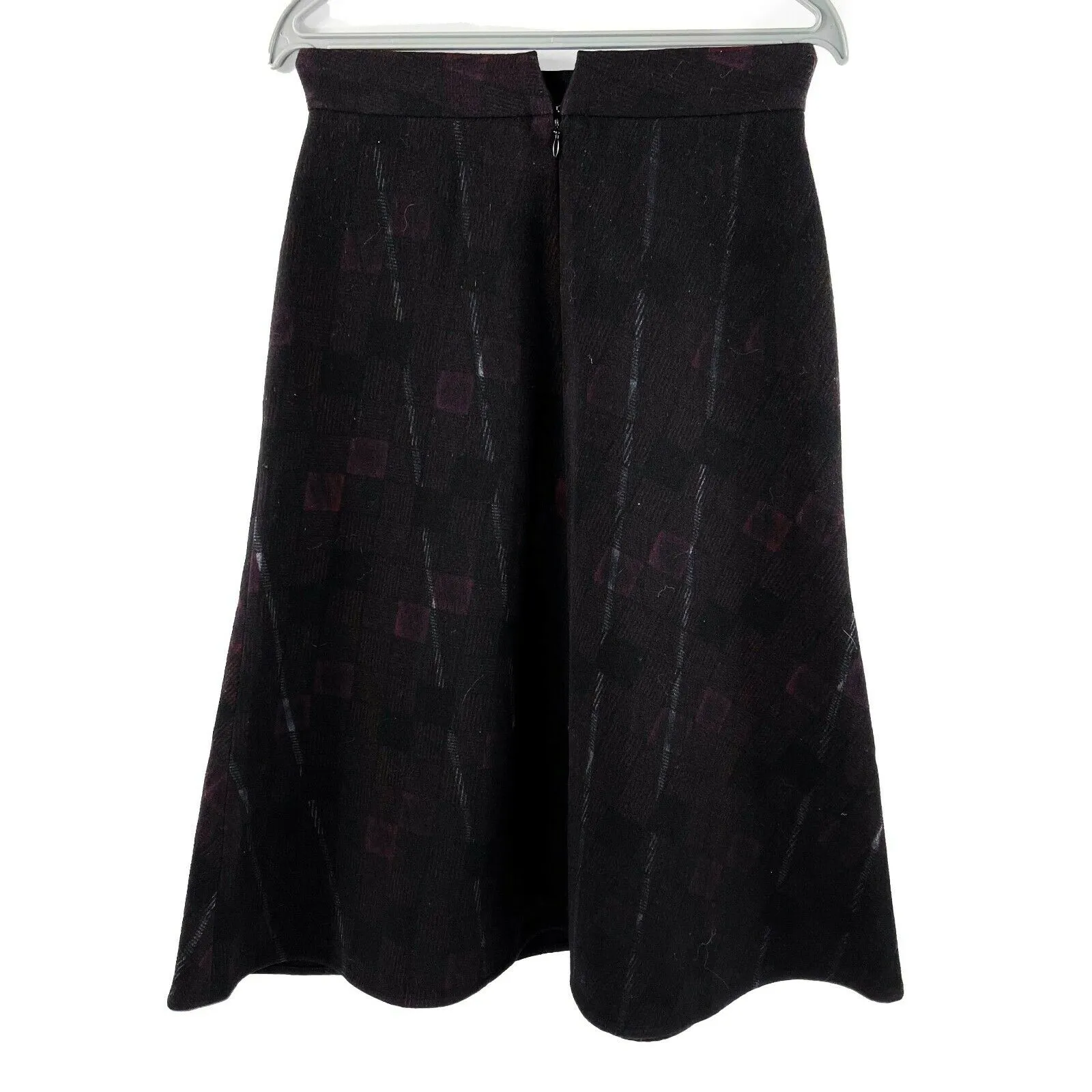 Yohji Yamamoto   Noir - Muted Plaid A-Line Skirt - Black Multi - Size 1