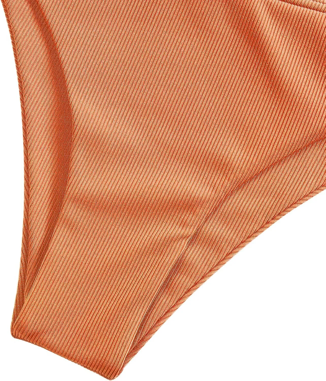 ZAFUL Women's High Cut Bikini Sets Ribbed V-Wire Cami Bikini Set