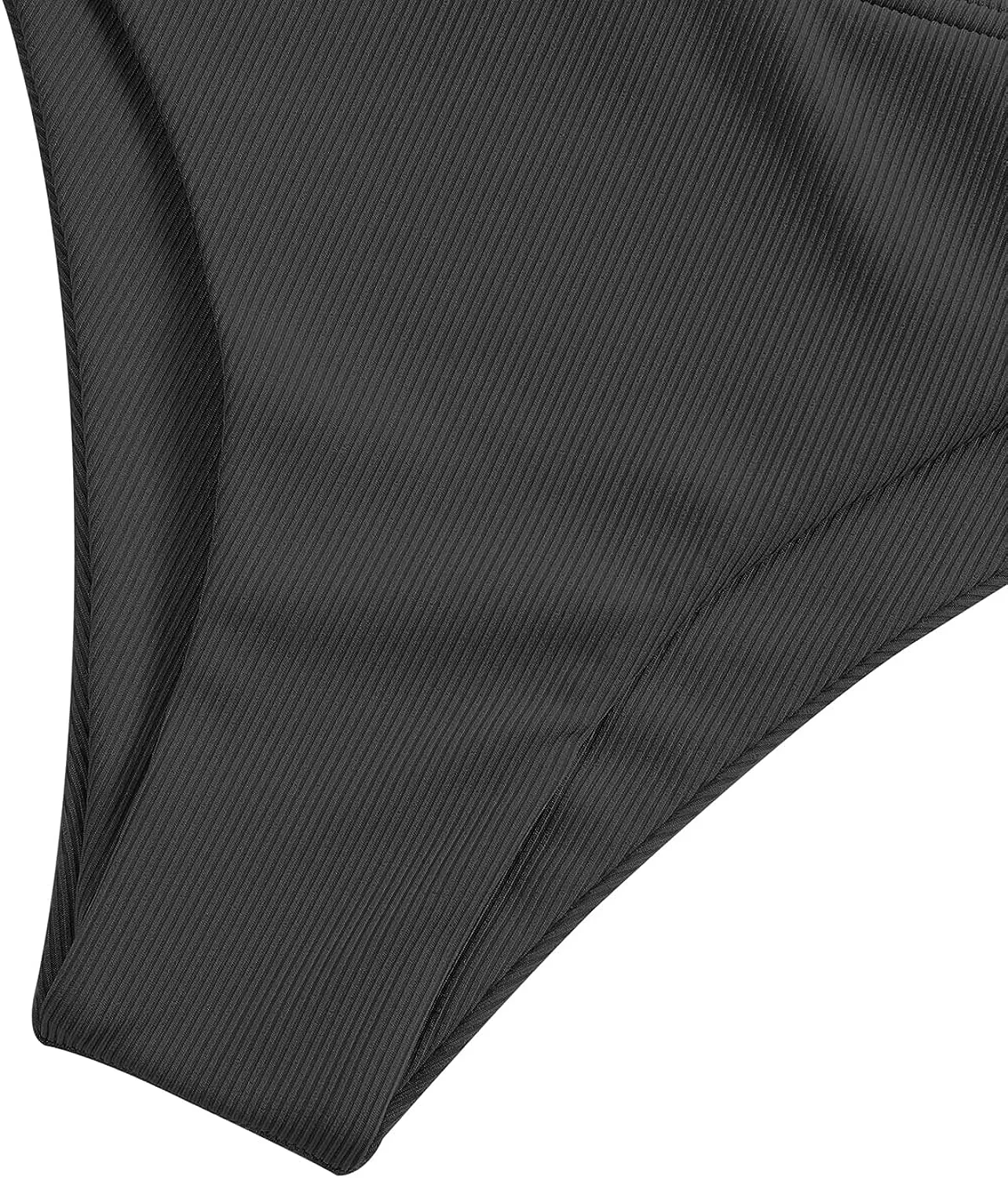 ZAFUL Women's High Cut Bikini Sets Ribbed V-Wire Cami Bikini Set